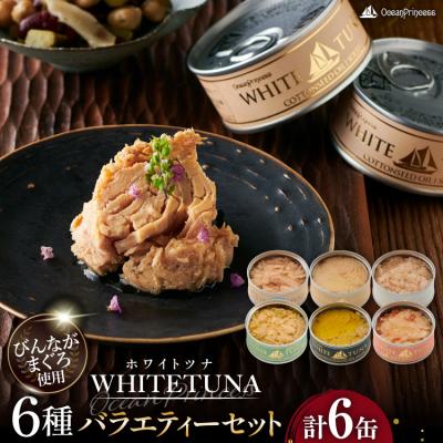 ふるさと納税 気仙沼市 OceanPrincess WHITETUNA バラエティー 6缶 ギフト 