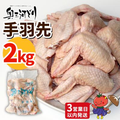 ふるさと納税 設楽町 [3営業日以内に発送!]愛知県産 銘柄鶏 奥三河どり 手羽先 2kg 鶏肉 冷凍 チキン