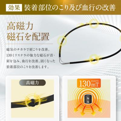 ふるさと納税 京都市 【ファイテン】RAKUWA磁気チタンネックレスS-|| ブラック/ゴールド<45cm> |  | 01