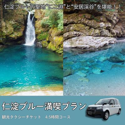 ふるさと納税 いの町 貸切観光タクシーで巡る 仁淀ブルー満喫プラン(4.5時間)
