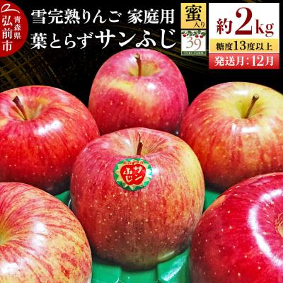 ふるさと納税 弘前市 りんご サンふじ[家庭用]約2kg(8個)蜜入り 先行受付|24_yuk-130201a