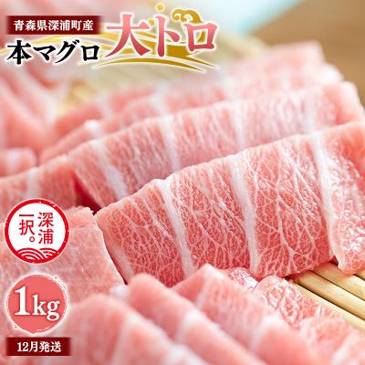 ふるさと納税 深浦町 天然本マグロ 大トロ 1kg 200g×5 青森県深浦町産 冷凍柵