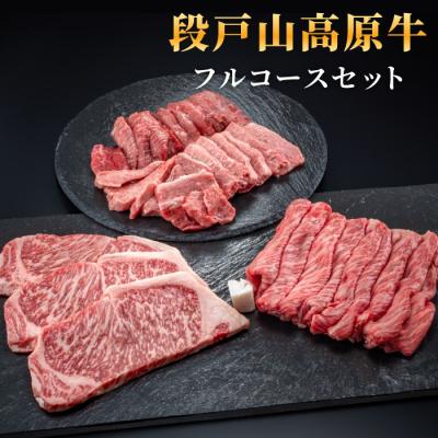 ふるさと納税 設楽町 国産 段戸山高原牛 フルコースセット 牛 牛肉 ステーキ 焼肉 すき焼き しゃぶしゃぶ