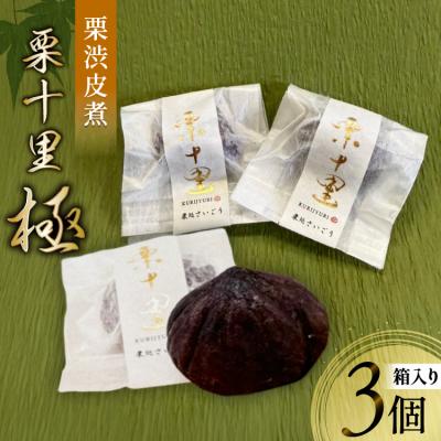 ふるさと納税 美郷町 栗 渋皮煮 栗十里 極 3個入り(箱) [栗処さいごう 宮崎県 美郷町 31bt0001]