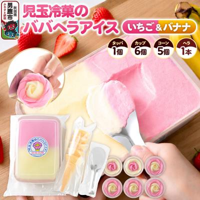 ふるさと納税 男鹿市 児玉冷菓のババヘラアイス アイスタッパ 1000ml&amp;バラ盛りカップ6個|23_kdm-050101