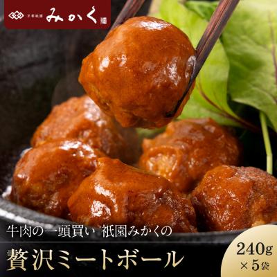 ふるさと納税 京都市 牛肉の一頭買い 祇園みかくの但馬味わう贅沢ミートボール240g×5袋 京都 牛肉料理専門店 有名店