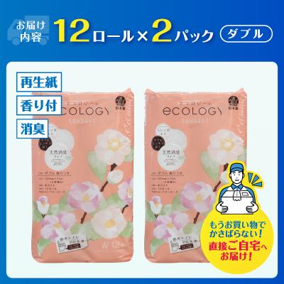ふるさと納税 富士市 トイレットペーパー「エコロジー」ダブル 24ロール(12ロール×2パック) |  | 02