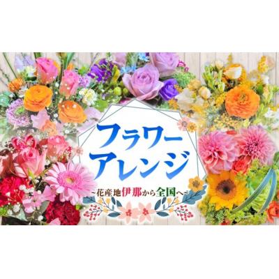 ふるさと納税 伊那市 フラワーアレンジ(ギフトにも)花の名産地伊那から全国へ 旬の切り花を1鉢お届け