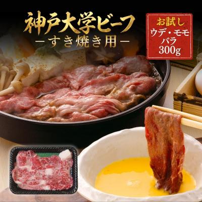ふるさと納税 加西市 神戸牛 神戸大学ビーフ すき焼き用 お試し 300g[No5698-2780]
