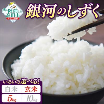 ふるさと納税 陸前高田市 先行受付 令和8年産 新米 銀河のしずく 5kg 玄米 米 お米 おにぎり お弁当 ブランド米 限定