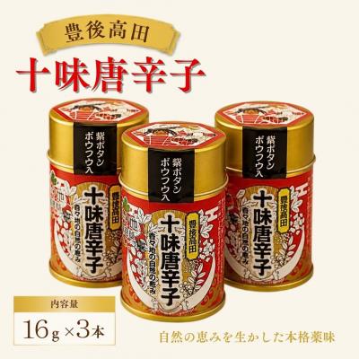 ふるさと納税 豊後高田市 豊後高田十味唐辛子 3本(16g/本)