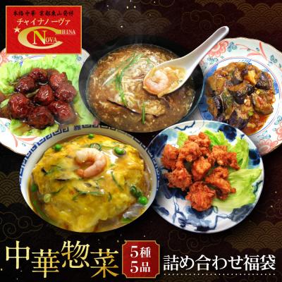 ふるさと納税 京都市 [チャイナノーヴァ]中華惣菜5種5品詰め合わせ福袋|台湾出身シェフ 本格中華 人気セット