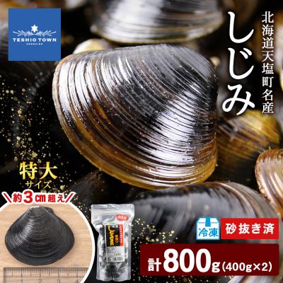 ふるさと納税 天塩町 天塩町名産冷凍しじみ[特大サイズ]400g×2パック<北るもい漁業協同組合 天塩支所>