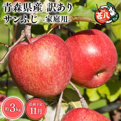 ふるさと納税 平川市 11月発送 訳あり 家庭用 甚八りんごサンふじ3kg [マルジンサンアップル]