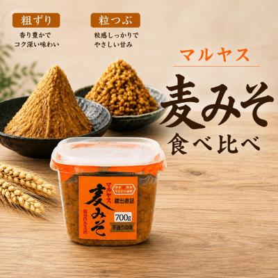 ふるさと納税 愛南町 麦味噌カップ食べ比べセット 粗ずり2パック 粒2パック愛媛県 愛南町 マルヤス味噌