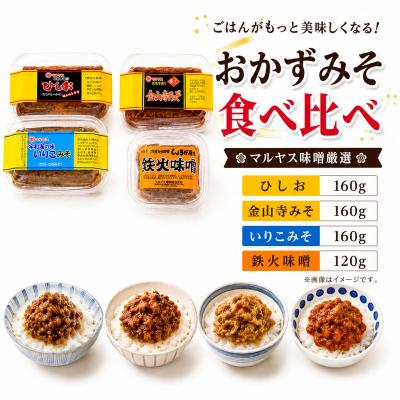 ふるさと納税 愛南町 4種のおかず味噌セット 鉄火みそ ひしお 金山寺みそ いりこみそ マルヤス味噌