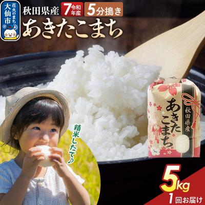 ふるさと納税 大仙市 5分搗き あきたこまち 5kg 秋田県産 令和7年産|22_kml-050501