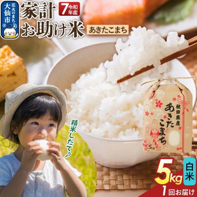 ふるさと納税 大仙市 白米 家計お助け米 あきたこまち 5kg 秋田県産 令和7年産|22_kml-060501