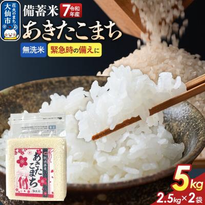 ふるさと納税 大仙市 無洗米 備蓄米 あきたこまち 5kg 秋田県 R7年|22_kml-070501