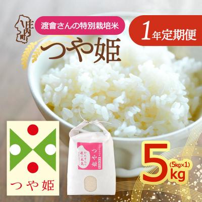 ふるさと納税 庄内町 [定期便]<令和8年産>渡會さんのつや姫 5kg×1袋×1年間 毎月 5kg[10月中旬発送]