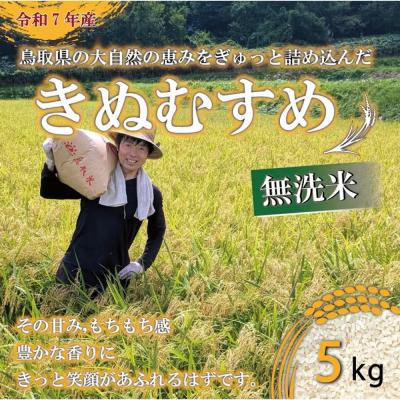 ふるさと納税 境港市 <令和7年産>原田農園の「きぬむすめ」(無洗米・5kg)
