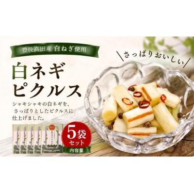 ふるさと納税 豊後高田市 白ネギピクルス 5袋(60g/袋) |酢漬け 漬物 おかず 化学調味料無添加 無添加