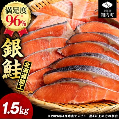 ふるさと納税 知内町 [10月発送]訳あり 塩銀鮭 切り身 1.5kg バラ凍結 職人手切り 北海道知内町加工
