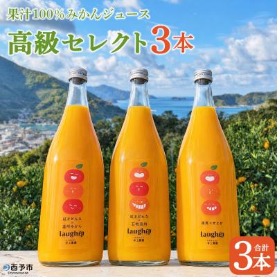 ふるさと納税 西予市 <果汁100%みかんジュース 高級セレクト3本>セット のみくらべ 柑橘ジュース 丸ごと