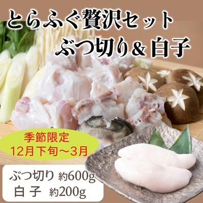 ふるさと納税 臼杵市 とらふぐ贅沢セット! 朝〆新鮮とらふぐぶつ切り(約600g)&amp;とらふぐ白子(約200g)[冷蔵]木梨