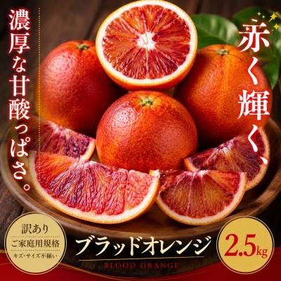 ふるさと納税 西予市 <訳あり 愛媛県産ブラッドオレンジ 合計約2.5kg>赤い 果肉 濃厚 甘い ご家庭用 愛媛