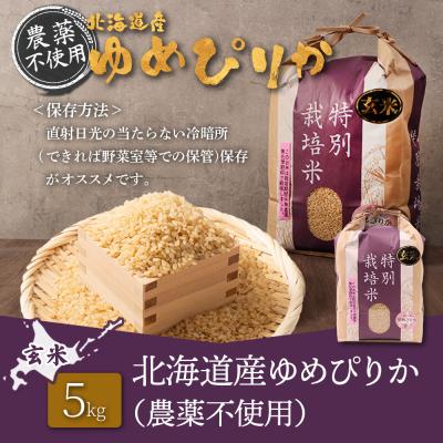 ふるさと納税 羽幌町 【2026年産新米】北海道産 ゆめぴりか 玄米 5kg (無化学肥料・農薬不使用) |  | 03