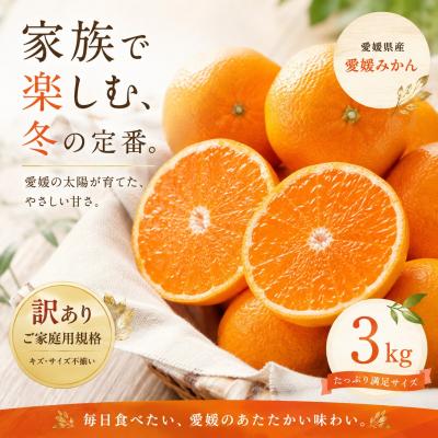 ふるさと納税 西予市 <訳あり 愛媛県産みかん 合計約3kg>ミカン 蜜柑 食感 甘い ご家庭用 果汁