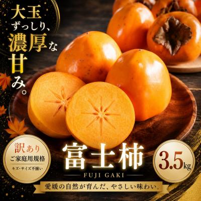 ふるさと納税 西予市 <訳あり 愛媛県産富士柿 合計約3.5kg> ふじ柿 果物 くだもの フルーツ 旬 大玉