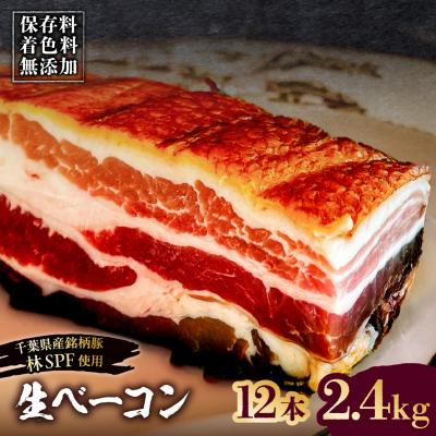 ふるさと納税 江東区 生ベーコン[国産銘柄豚 林SPFプレミアムポーク]12本 2.4kg[kt088-005-5]
