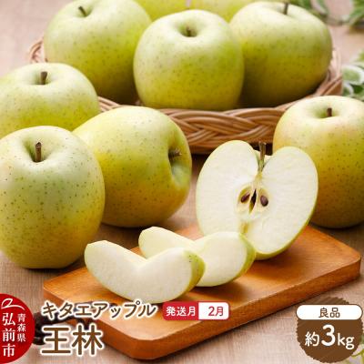 ふるさと納税 弘前市 りんご[27年2月発送]王林[良品]約3kg 先行受付|24_kta-100301b
