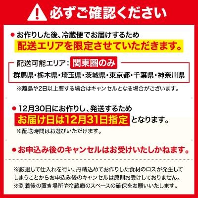 ふるさと納税 千代田町 [12月31日着指定]料理人が仕立てる上州牛 謹製の生おせち2段 12品 千代松 ch055-001