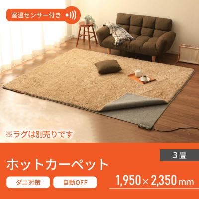 ふるさと納税 角田市 ホットカーペット 3畳 195×234cm HCM-T2420-H グレー アイリスオーヤマ