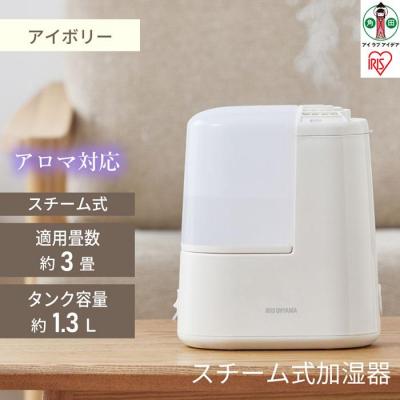 ふるさと納税 角田市 スチーム式加湿器 木造2畳 / 洋室3畳 コンパクト 120ml AHM-H12B-C アイボリー