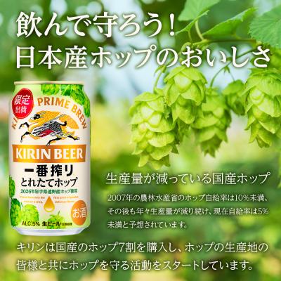 ふるさと納税 千歳市 一番搾り とれたてホップ 生ビール ＜ 北海道 千歳工場産＞ 350ml (24本)キリン |  | 02