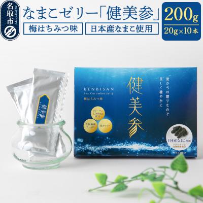 ふるさと納税 名取市 なまこゼリー 健美参 20g×10本 国産なまこ 梅はちみつ味|21_hsh-021001