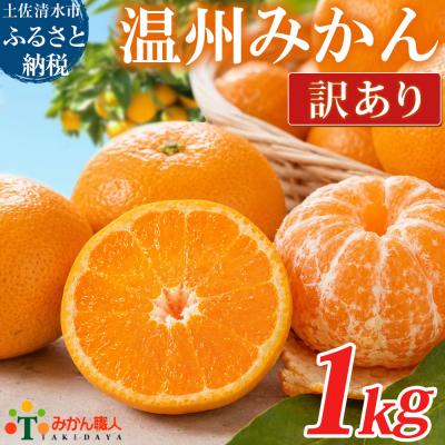 ふるさと納税 土佐清水市 温州みかん 訳あり 1kg 傷み補償300gあり フルーツ 柑橘 サイズミックス[R01786]