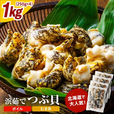 ふるさと納税 えりも町 浜茹でつぶ貝1kg 【er001-133】 | 