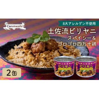 ふるさと納税 黒潮町 土佐流ビリヤニ スパイシー&amp;ゴロゴロ四万十鶏 2缶 [1768]