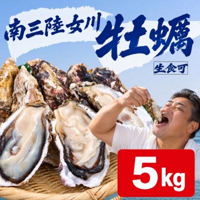 ふるさと納税 岩沼市 殻付き牡蠣 生食可 5kg 南三陸 宮城 女川 岩沼市 | 