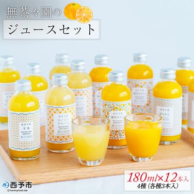 ふるさと納税 西予市 <無茶々園のジュースセット 180ml 12本>『1か月以内に順次出荷予定』