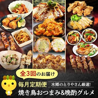 ふるさと納税 香取市 [毎月定期便]水郷のとりやさん厳選!焼き鳥おつまみ&amp;晩酌グルメ全3回