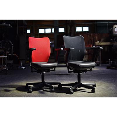 ふるさと納税 知立市 テレワーク用キャスターチェア(赤・黒 2脚セット)[複数個口で配送]