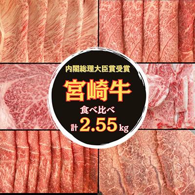 ふるさと納税 串間市 [毎月定期便]内閣総理大臣賞受賞の宮崎牛!計2.55kg(串間市)全6回