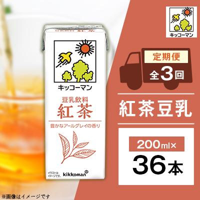 ふるさと納税 瑞穂市 [毎月定期便]36本×紅茶豆乳200ml 全3回