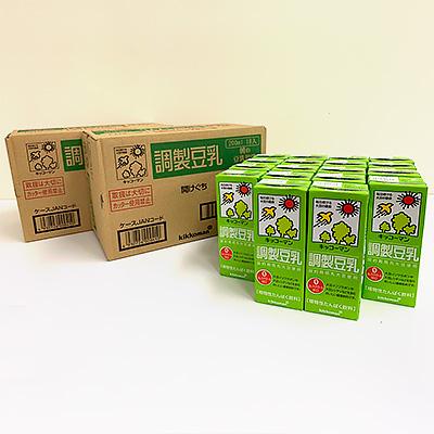 ふるさと納税 瑞穂市 【毎月定期便】キッコーマンの豆乳 調製豆乳200ml×54本 全3回の画像